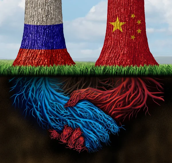 China-Russland-Abkommen — Stockfoto