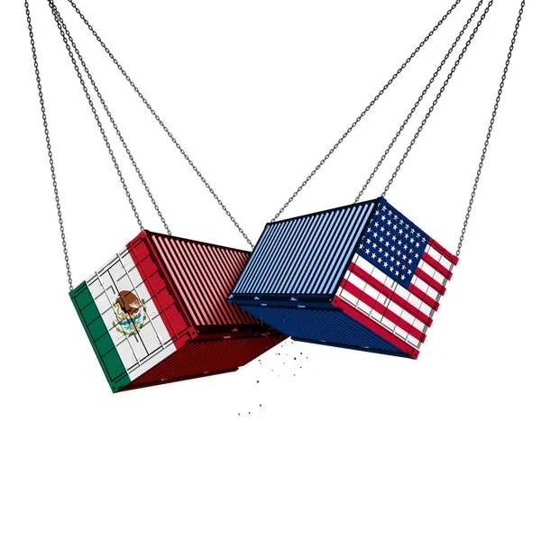 Mexico Amerikaanse handelsoorlog — Stockfoto