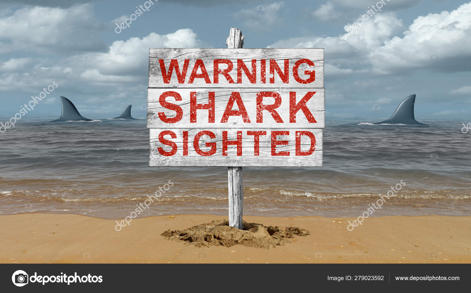 Beware Of Shark Signs