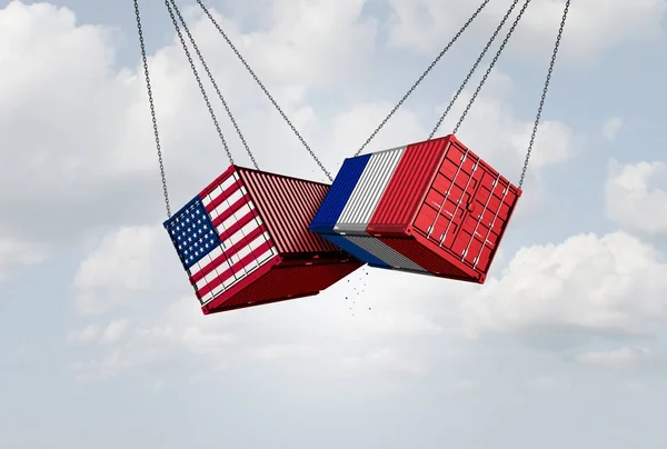 Francia Stati Uniti Guerra tariffaria — Foto Stock