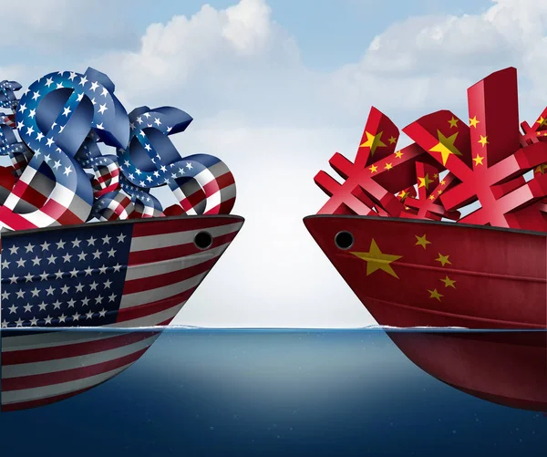 Китай США валютна суперечка — стокове фото