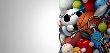 Sports Equipment Background clipart