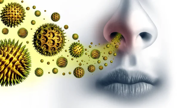 Symptome einer Pollenallergie — Stockfoto