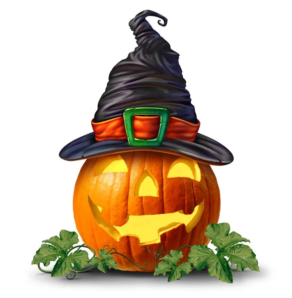 Halloween calabaza bruja objeto —  Fotos de Stock