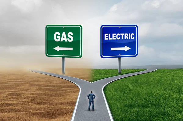 Gas VS elettrico — Foto Stock