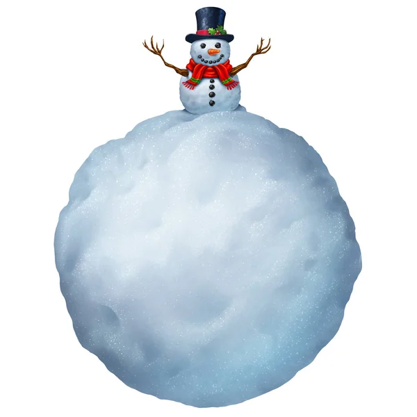 Χιονάνθρωπος με περιοχή κειμένου — Φωτογραφία Αρχείου