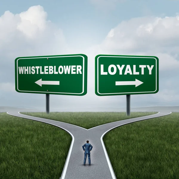 Hinweisgeber oder Loyalität — Stockfoto