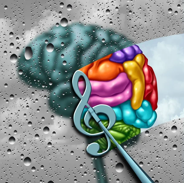 Музыкальный мозг — стоковое фото