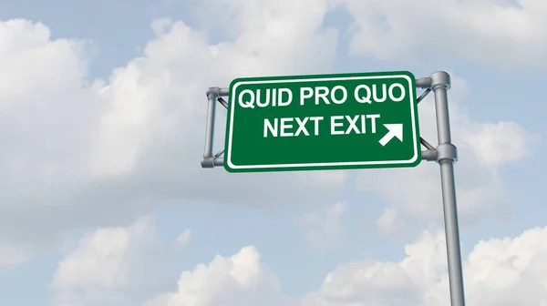 Quid Pro Quo概念 — 图库照片