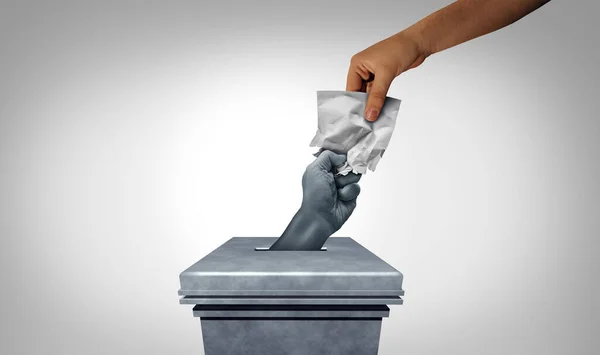 Suprimarea Votului Distrugerea Voturilor Fraudei Electorale Sau Crimei Electorale Sau — Fotografie, imagine de stoc