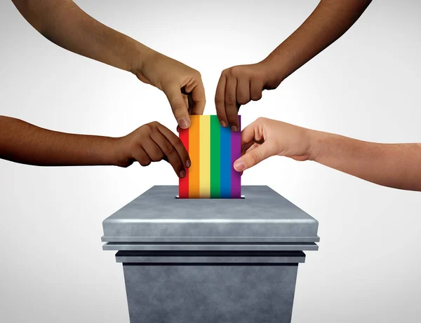 Hbtq Community Vote Gay Rights Pride Voting Sexuality Diversity Concept — Stockfoto
