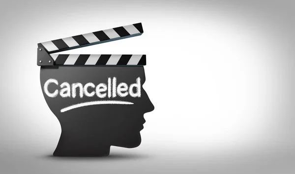 Media Cancel Culture Symbol Cultural Cancellation Social Media Censorship Canceling — Stock Photo, Image