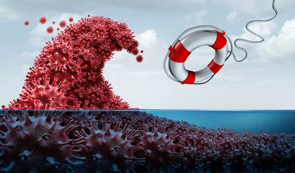 Лікування Спалаху Вірусу Інфікування Другої Хвилі Ризику Пандемії Коронавірусу Грипу — стокове фото