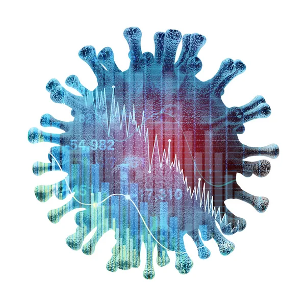 Economía Salud Como Pandemia Económica Miedo Coronavirus Miedos Virus Brote —  Fotos de Stock