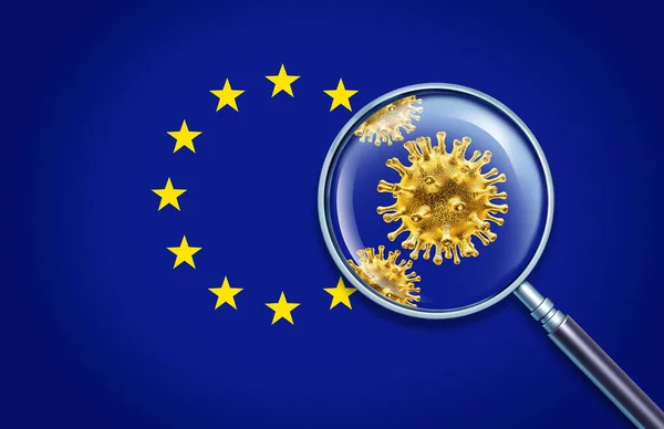 Europe Flu Outbreak European Covid Coronavirus Contagious Disease Disease Spread — Stock Photo, Image