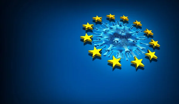 Хвороба Європейського Союзу Європа Або Пандемія Коронавірус Або Covid Франції — стокове фото