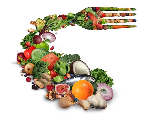 Hälsosam Mat Och Naturlig Näringsrik Måltid Med Frukt Grönsaker Nötter — Stockfoto