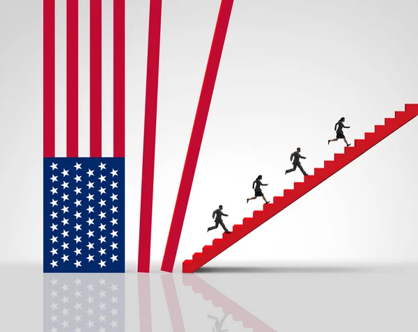 Estados Unidos Sucesso Sonho Americano Oportunidade Com Elementos Ilustração — Fotografia de Stock