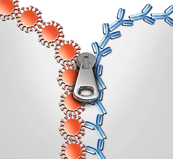 Иммунная Система Антител Иммуноглобулин Антитела Атакующие Заразные Вирусные Клетки Патогены — стоковое фото