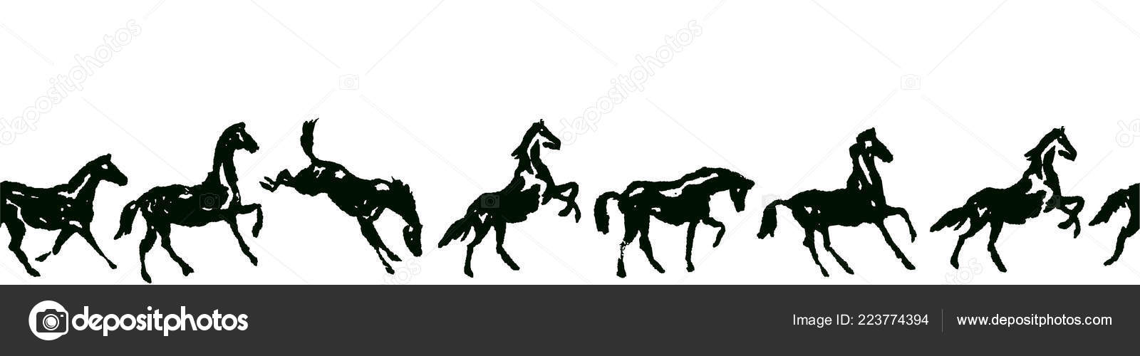 Equestrian Seamless Border Horse Silhouette Various Poses Motion Vector Pattern Vector Image By C Larisa Zorina Vector Stock Equestrian Seamless Border Horse Silhouette Various Poses Motion Vector Pattern Vector Image By C Larisa Zorina Vector Stock