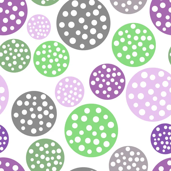 Cute Dots Amanita Seamless Pattern Pastel Soft Color Circle Funny — Stock Vector