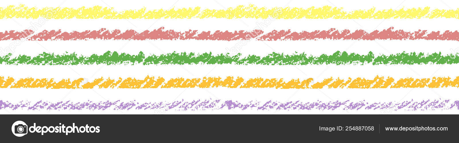Crayon Hand Drawing Multicolor Seamless Border Frame Pastel Chalk Stroke  Stock Vector by ©Larisa_Zorina 254887058, image size:1600x500