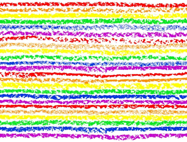 Seamless Pattern Stroke Crayon Pencil Pastel Chalk Hand Drawn Colorful — Stock vektor
