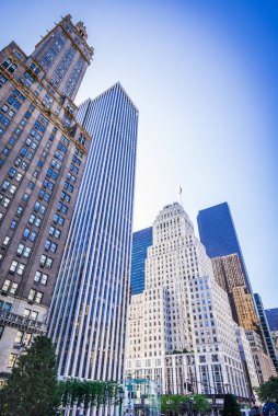 Manhattan şehir merkezi, Amerika Birleşik Devletleri 'nin New York şehir mimari manzarası..