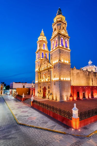 Campeche Mexico Independence Plaza Oude Binnenstad Van San Francisco Campeche — Stockfoto