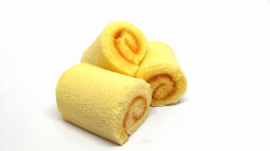 Turuncu Jam beyaz arka plan üzerinde izole rulo.