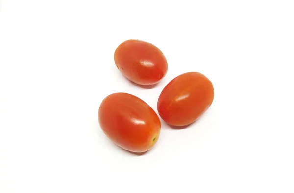Tomates Cherry Aislados Sobre Fondo Blanco —  Fotos de Stock