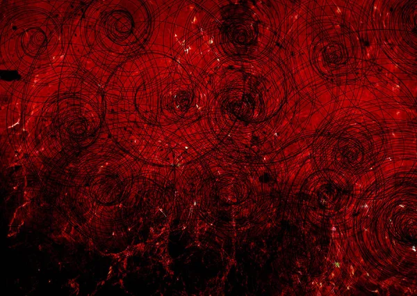Чорна Спіраль Стіні Червоної Павутини Виглядає Вірус Біогазу — стокове фото