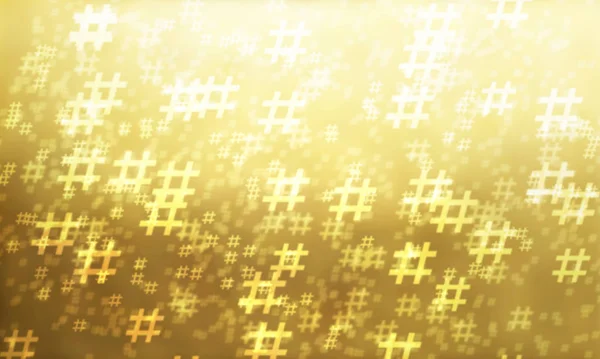 Gold Hashtag Random Pattern Background Illustration — Stock Photo, Image