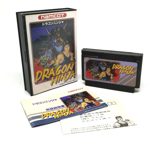 Bangkok, Tayland - 31 Mart 2017: Dragon Ninja paket beyaz arka plan üzerinde izole namcot tarafından. Açıklayıcı yazı işleri