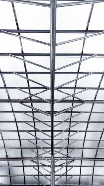 Bina inşaat için metal çelik çatı çerçeve yapısı.