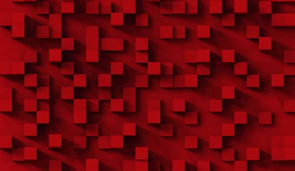 Red Cubes Abstract Background Pattern Illustration — Stock Photo, Image