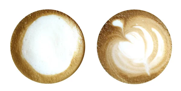Kahve Latte Izole Kırpma Yolu Ile Beyaz Arka Plan Üzerinde — Stok fotoğraf