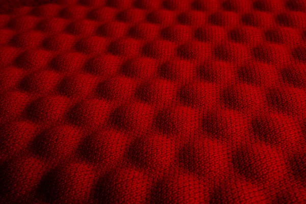 Vermelho Tecido Nylon Convexo Fundo Textura Padrão — Fotografia de Stock