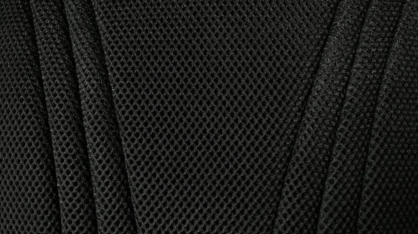 Tecido Nylon Preto Fundo Textura Padrão — Fotografia de Stock