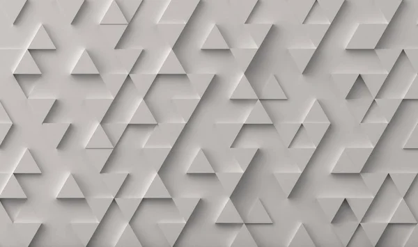 White Triangle Pattern Backdrop Background Rendering — Stock Photo, Image