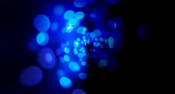 Redondo Azul Bokeh Desfocado Abstrato Fundo — Fotografia de Stock