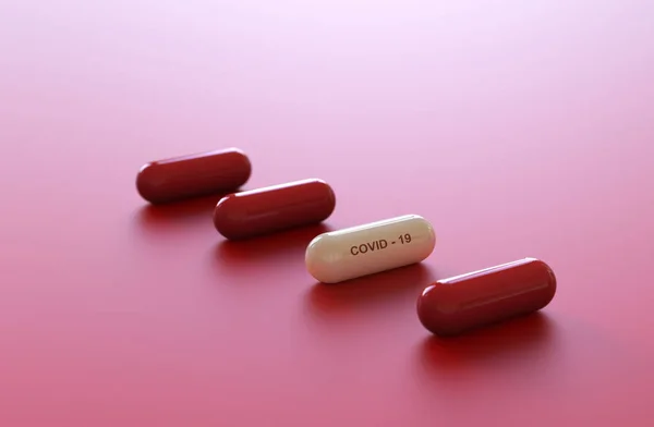 Covid 코로나 바이러스를 의약품 — 스톡 사진