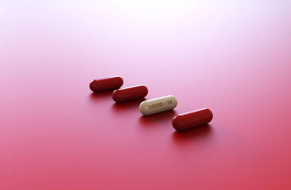 Covid 코로나 바이러스를 의약품 — 스톡 사진