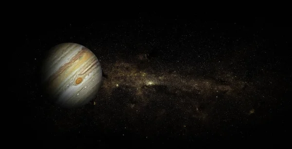 Júpiter Sobre Fundo Espacial Elementos Desta Imagem Fornecidos Pela Nasa — Fotografia de Stock