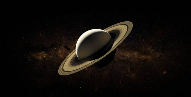 Satürn uzay arka planında. Bu görüntünün elementleri NASA tarafından desteklenmektedir.