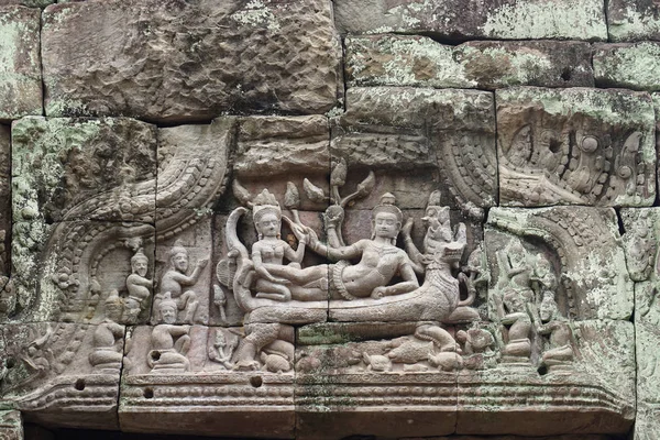 Preah Khan Tapınağı'nda Heykel — Stok fotoğraf