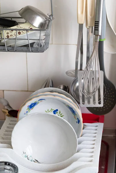 kitchen utensils in a kitchen