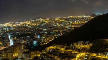 Santa Cruz, Tenereife, İspanya - 15 Temmuz 2018: Cityscape mimari Timelapse
