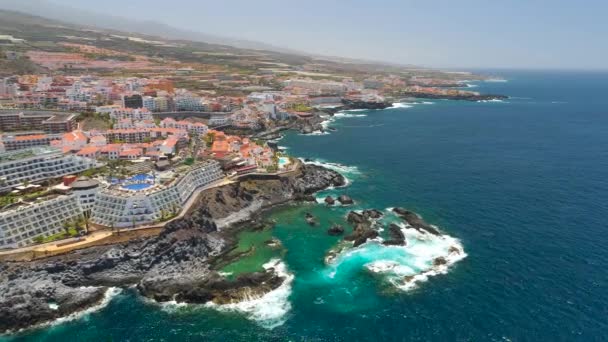 Vista Aérea Los Acantilados Los Gigantes Tenerife Dron Disparado Desde — Vídeo de stock