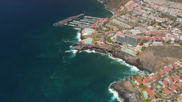 Vue Aérienne Los Gigantes Village Resort View Tenerife Îles Canaries — Video